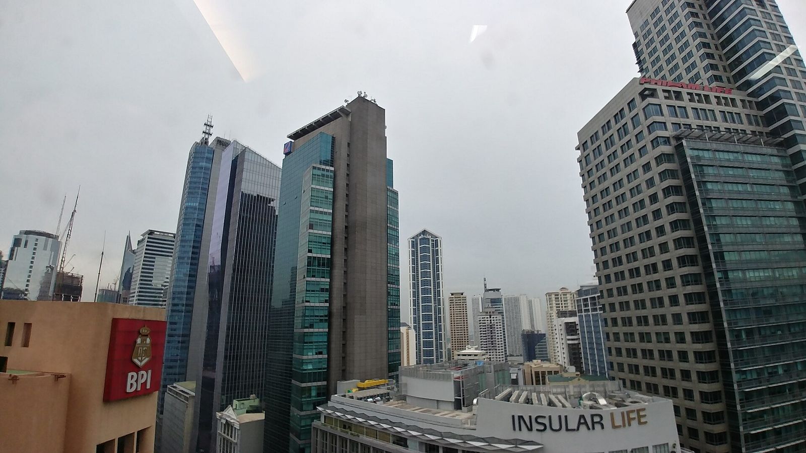 High-rise office and residential towers in the Makati central business district