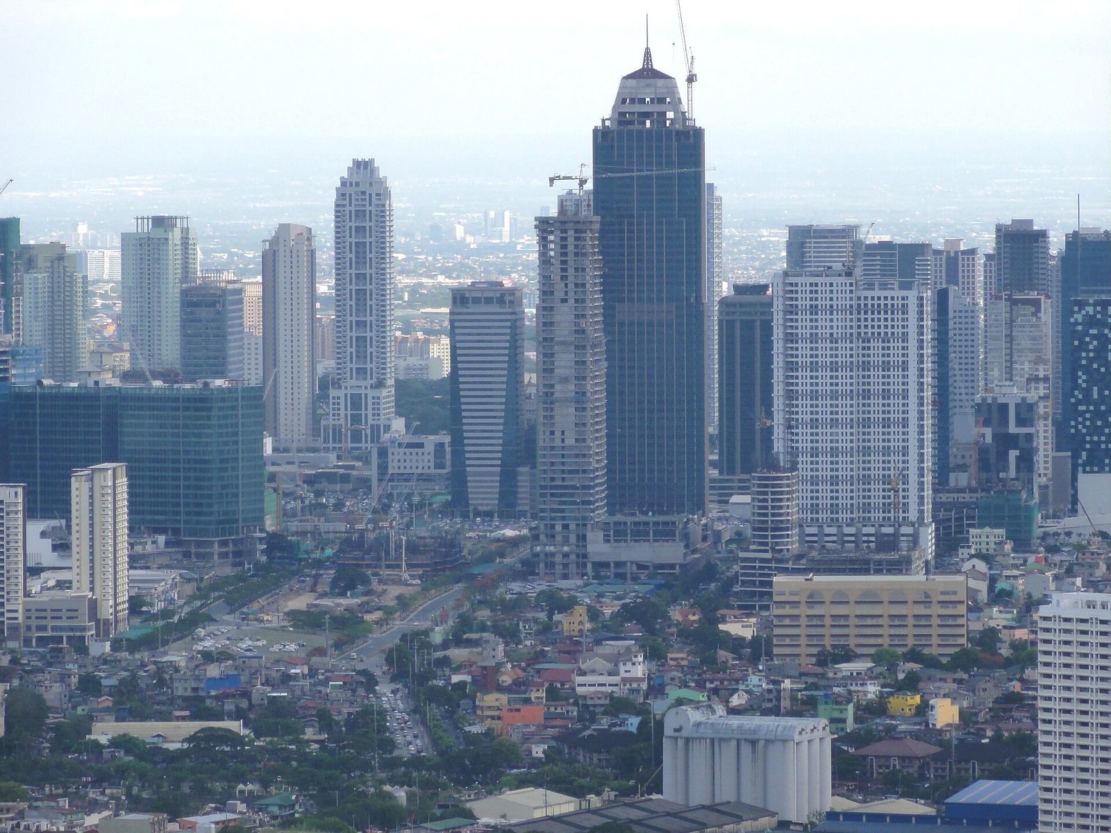Metro Manila skyline with residential and office towers