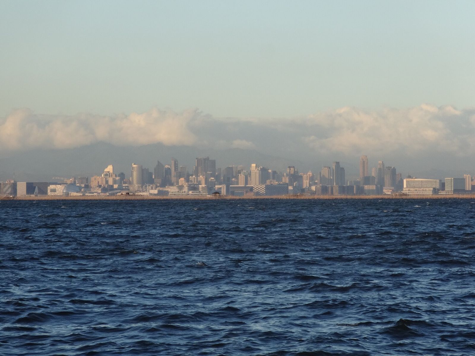 View across Manila Bay towards the Makati and Pasay skyline